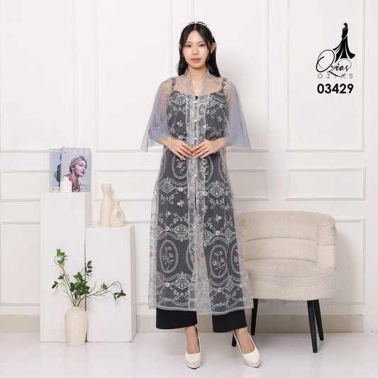 VEST OUTER TILE OZIKO 03429 LD 105 I Vest Kondangan Wanita I Vest Casual Cantik