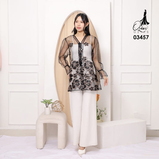 VEST OUTER TILE OZIKO 03457 LD 105 I Vest Kondangan Wanita I Vest Casual Lebaran