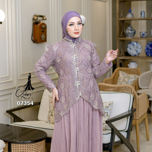 GAMIS OZIAS TILE 07354 LD 105 I Gamis Kondangan Wanita I Gamis Fashion Casual