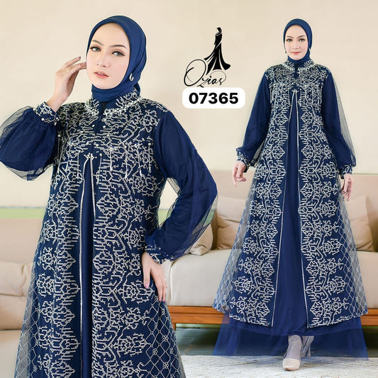 GAMIS OZIAS TILE 07365 LD 105 I Gamis Kondangan Wanita I Gamis Fashion Casual