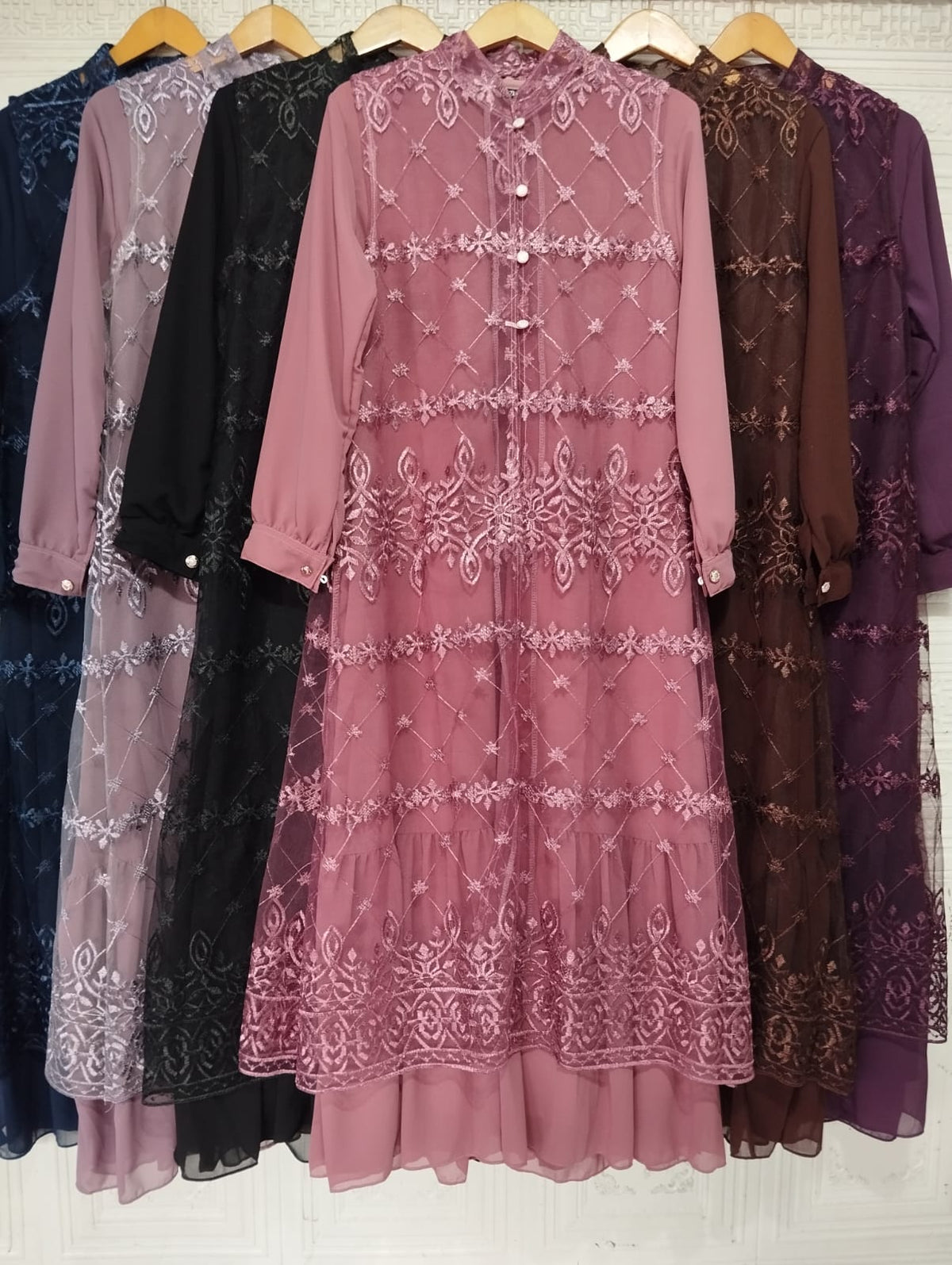 GAMIS OZIAS TILE 07384 LD 105 I Gamis Kondangan Wanita I Gamis Fashion Casual
