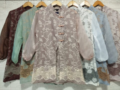 VEST OUTER TILE OZIKO KATUN ORGANZA 03466 LD 105 I Vest Outer Katun I Vest Lebaran Cantik