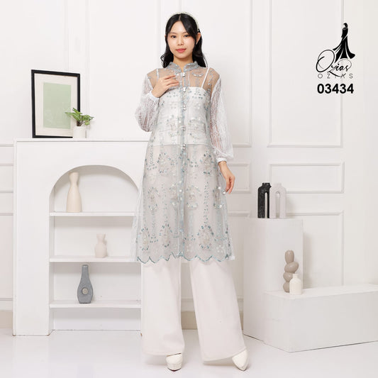 VEST OUTER TILE OZIKO 03434 LD 105 I Vest Kondangan Wanita I Vest Casual Lebaran