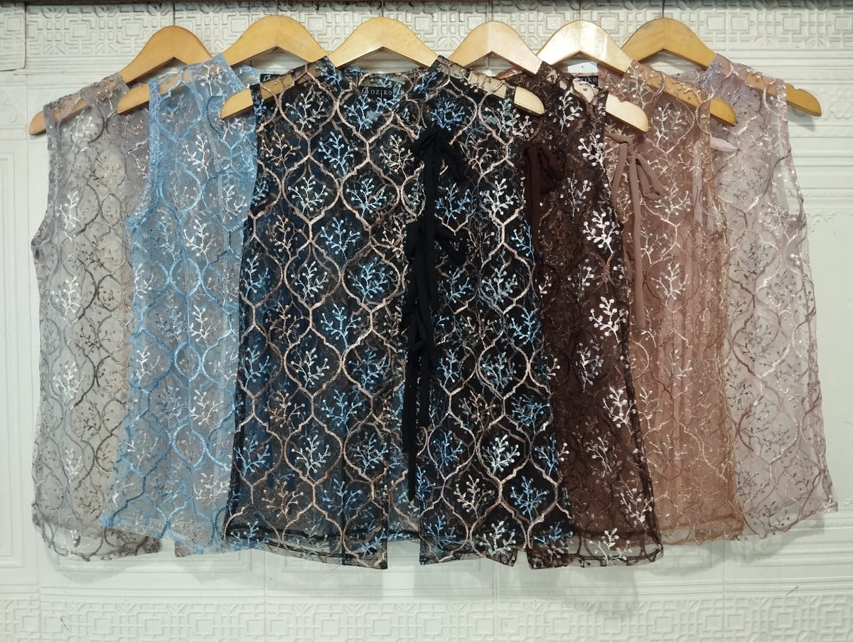 VEST OUTER TILE OZIKO 03454 LD 105 I Vest Kondangan Wanita I Vest Lebaran Casual