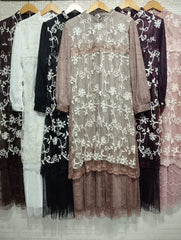 GAMIS OZIAS TILE 07408 LD 105 I Gamis Kondangan Wanita I Gamis Fashion Casual