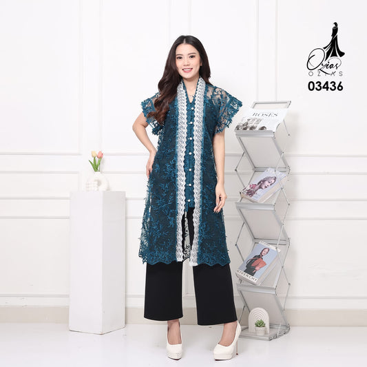 VEST OUTER TILE OZIKO 03436 LD 105 I Vest Kondangan Wanita I Vest Casual Lebaran