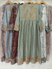 GAMIS OZIAS KATUN KRANCANG 07386 LD 105 I Gamis Kondangan Wanita I Gamis Lebaran