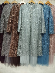 GAMIS OZIAS TILE 07382 LD 105 I Gamis Kondangan Wanita I Gamis Fashion Lebaran