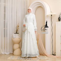GAMIS OZIAS BROKAT FIORA 10029 LD 105 I Gamis Bini Orang Lebaran I Gamis Fashion Casual