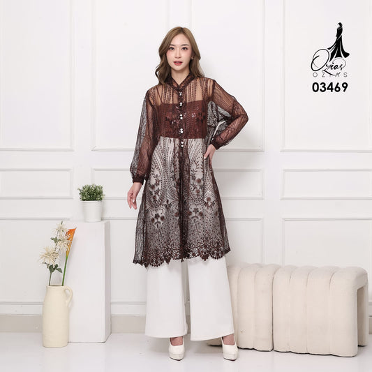 OZIKO Vest Outer Tile 03469 LD 105 | Vest Outer Remaja | Outer Kondangan Casual.