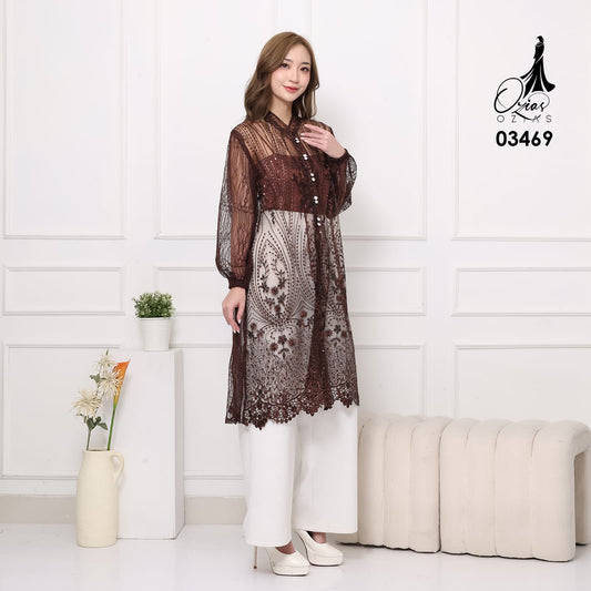 OZIKO Vest Outer Tile 03469 LD 105 | Vest Outer Remaja | Outer Kondangan Casual.