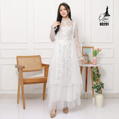 OUTER TILE OZIKO 03291 LD 105 I Gamis Kondangan Wanita I Gamis Fashion Casual