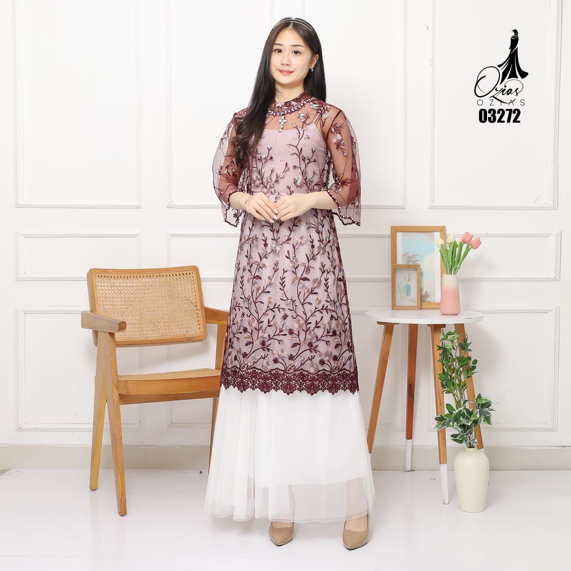 VEST OUTER TILE OZIKO 03272 LD 105 I Outer Kondangan Wanita I Outer Casual Formal