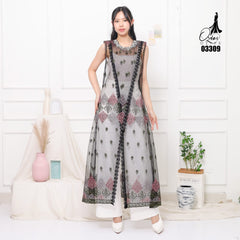 VEST OUTER TILE HANA OZIKO 03309 LD 105 I Outer Kondangan Wanita I Outer Fashion Casual