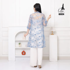 VEST OUTER TILE OZIKO 03324 LD 105 I Outer Kondangan Wanita I Outer Casual Remaja