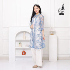 VEST OUTER TILE OZIKO 03324 LD 105 I Outer Kondangan Wanita I Outer Casual Remaja