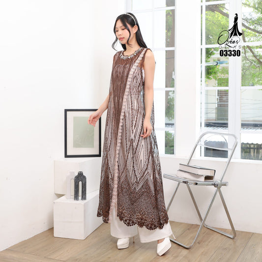 VEST OUTER TILE OZIKO HANA 03330 LD 105 I Outer Casual Wanita I Outer Fashion Remaja