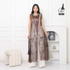 VEST OUTER OZIKO TILE HANA 03268  I Outer Kondangan Muslimah I Luaran Outfit Wanita