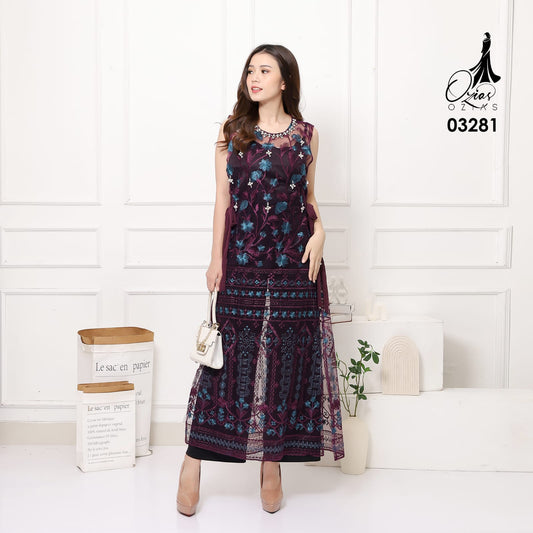 VEST OUTER TILE OZIKO 03281 LD 105 I Outer Kondagan Wanita I Outer Fashion Casual