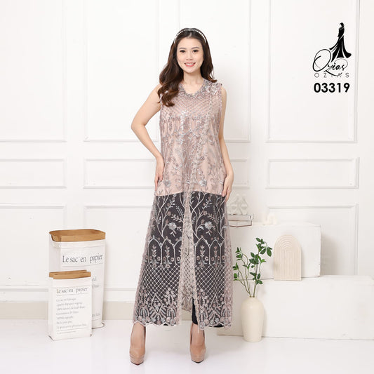 VEST OUTER TILE OZIKO HANA 03319 LD 105 I Outer Kondangan Wanita I Outer Casual Remaja