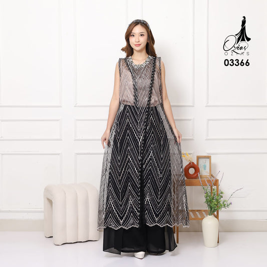 VEST OUTER TILE SPANGLE HANA 03366 LD 105 I Outer Kondangan Wanita I Outer Formal Remaja