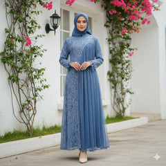 GAMIS INAYA AZURA OZIAS 09962 I Gamis Pesta Kondangan I Gamis wisuda Muslimah I Jumbo 5XL