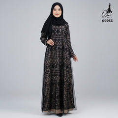 GAMIS OZIAS BROKAT FIMELA 09933 LD 105 120 140 I Gamis Kondangan Jumbo I Fashion Muslimah I Jumbo 2XL 4XL