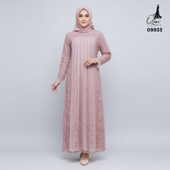 GAMIS OZIAS BROKAT FIMELA 09933 LD 105 120 140 I Gamis Kondangan Jumbo I Fashion Muslimah I Jumbo 2XL 4XL