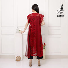 VEST OUTER BROKAT OZIKO 03412 LD 105 I Outer Kondangan Wanita I Outer Casual Remaja