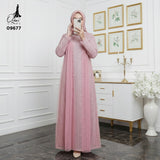 GAMIS OZIAS BROKAT 09677 LD 105 I Gamis Kondangan Simpel I Gamis Casual Remaja Nyaman
