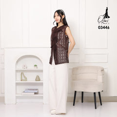 VEST OUTER TILE OZIKO 03446 LD 105 I Outer Kondangan Wanita I Outer Fasion Casual