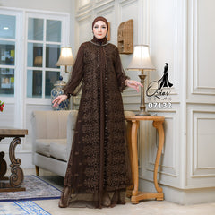 GAMIS OZIAS TILE NAMIRA 07132 LD 120 150 I Gamis Kondangan Wanita I Gamis Mewah Muslimah 2XL 5XL