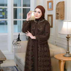 GAMIS OZIAS TILE NAMIRA 07132 LD 120 150 I Gamis Kondangan Wanita I Gamis Mewah Muslimah 2XL 5XL