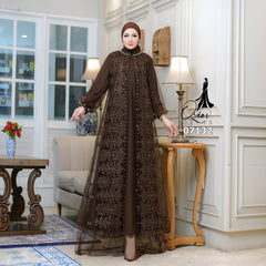 GAMIS OZIAS TILE NAMIRA 07132 LD 120 150 I Gamis Kondangan Wanita I Gamis Mewah Muslimah 2XL 5XL