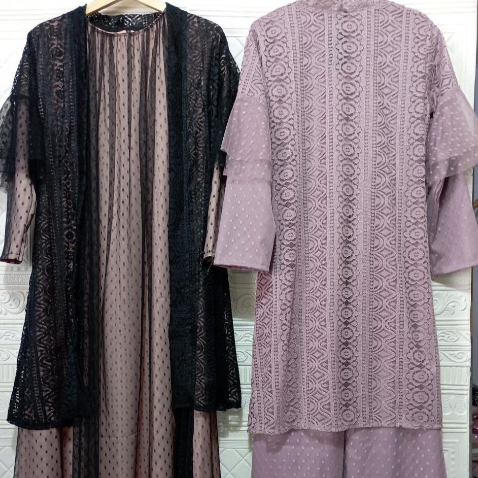 GAMIS OZIAS BROKAT 09426 LD 105 I Gamis Kondangan Cantik I Gamis Fashion Muslimah