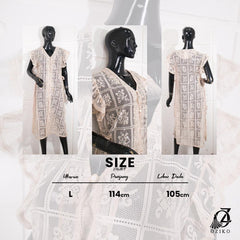 VEST OUTER OZIKO BROKAT SNOW WHITE 03246 LD 105 I Outer Kondangan Wanita I Outer Fashion Muslimah