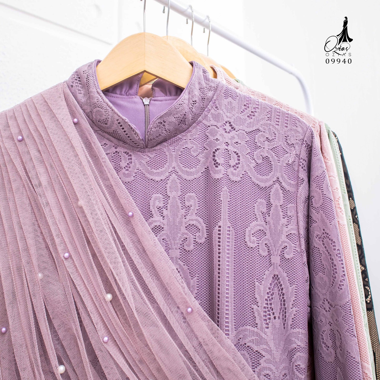 GAMIS OZIAS BROKAT HARMONIA 09940 LD 105 & LD 120 I Gamis Mewah Kondangan I Fashion Muslimah Santai Panjang Nyaman