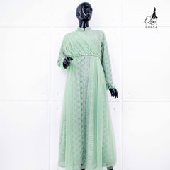GAMIS OZIAS BROKAT BALIYA 09956 LD 105 & 120  l Gamis Import Premium l Busana Muslimah I Jumbo 2XL