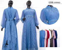 GAMIS OZIAS BROKAT FIORA 09963 LD 105 I Gamis Fashion Wanita I Gamis Kondangan