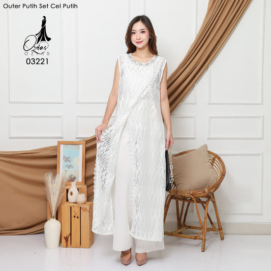 VEST OUTER OZIKO BROKAT HANA 03221 I Outer Kondangan Muslimah I Luaran Outfit Wanita