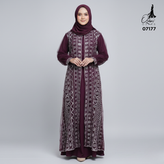 GAMIS OZIAS TILE 07177 LD 105 120 I Gamis Tile Mewah I Gamis Kondnagan Dan WIsuda Wanita
