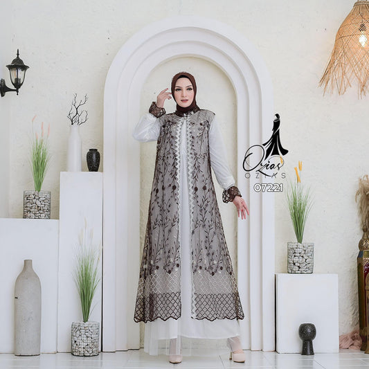 GAMIS OZIAS TILE 07221 LD 105 I Gamis Kondagan Wanita I Gamis Fashion Remaja