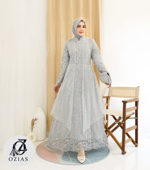 GAMIS OZIAS TILE BOUNGENVILLE 03915 LD 105 I Gamis Wisuda l Gamis Busui Friendly Muslim Panjang