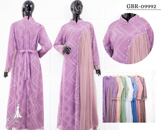 GAMIS OZIAS BROKAT INAYA 09992 LD 105 I Gamis Wisuda Cantik I Gamis Pesta Lamaran Muslim Nyaman 2XL