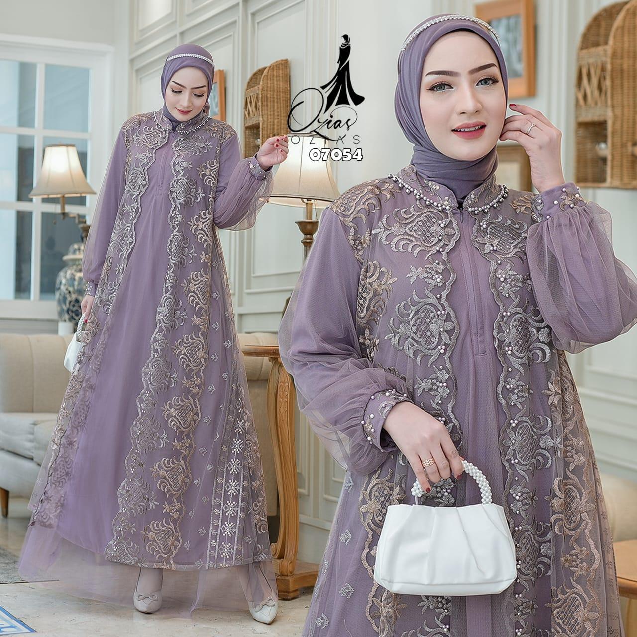 GAMIS OZIAS TILE NAMIRA 07054 LD 105 I Gamis Wanita Wisuda I Gamis Pesta Cantik