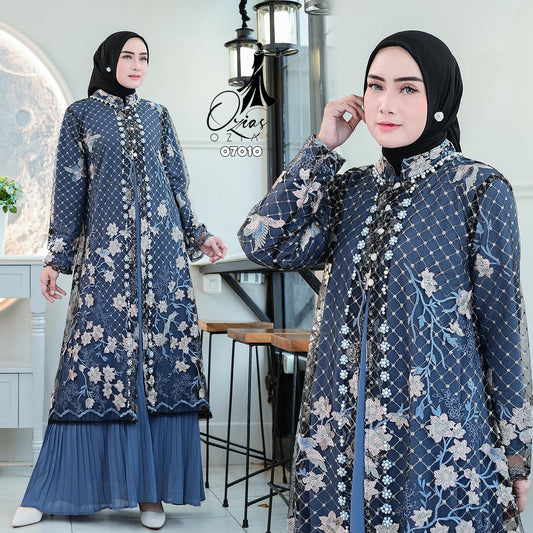 GAMIS OZIAS TILE 07010 LD 105 120 I Gamis Kondangan Mewah I Gamis Wisuda Muslimah Nyaman Panjang 2XL