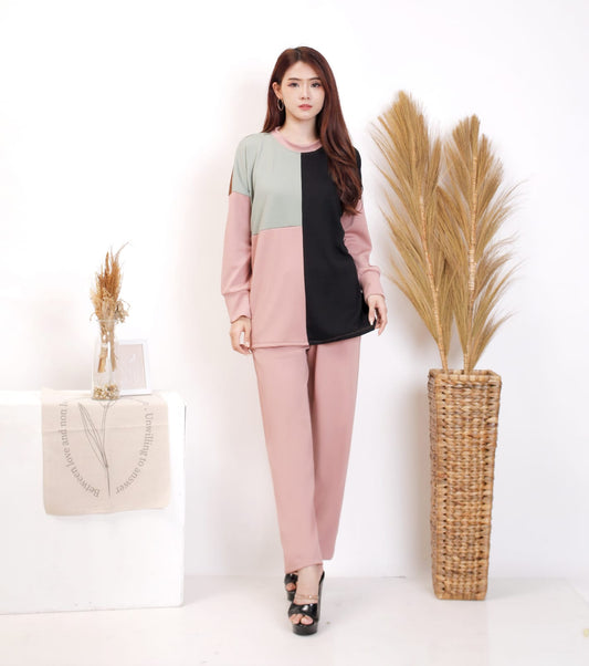 SETELAN KAOS OZIKO PREMIUM IMPORT 06433 I Stelan Wanita I Fashion Formal Nyaman Panjang