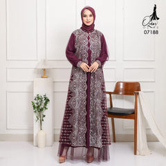 GAMIS OZIAS TILE NAMIRA 07188 LD 105 I Gamis Kondangan Wanita I Gamis Fashion Casual