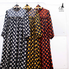 GAMIS OZIAS SIFON POLKA PREMIUM 03994 LD 105 I Gamis Wisuda Wanita I Gamis Pesta Muslimah Panjang Nyaman