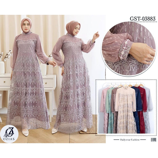 GAMIS OZIAS TILE 03883 LD 105 I Gamis Fashion Muslimah I Gamis Kondangan Cantik Nyaman